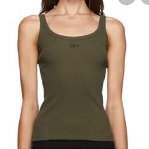 Off-White Olive Green Tank Top